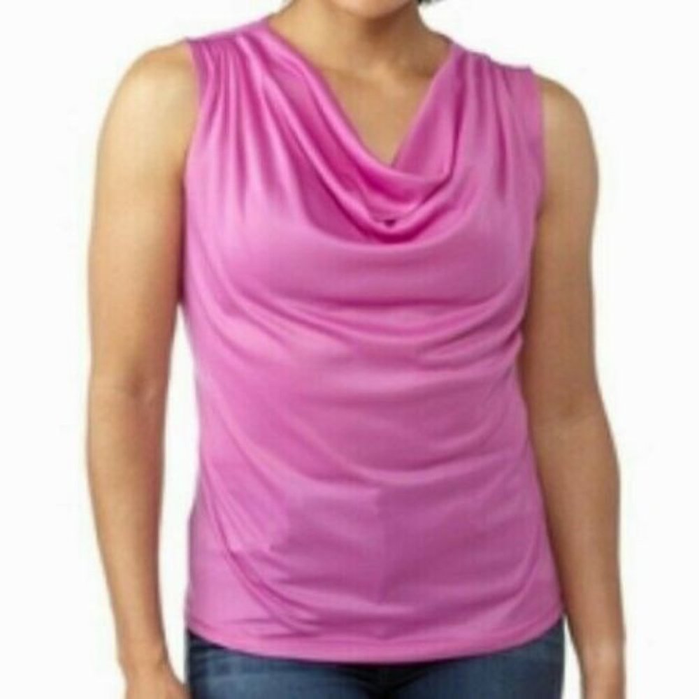 NEW Passports Lilac Drape Neck Sleeveless Tank Top